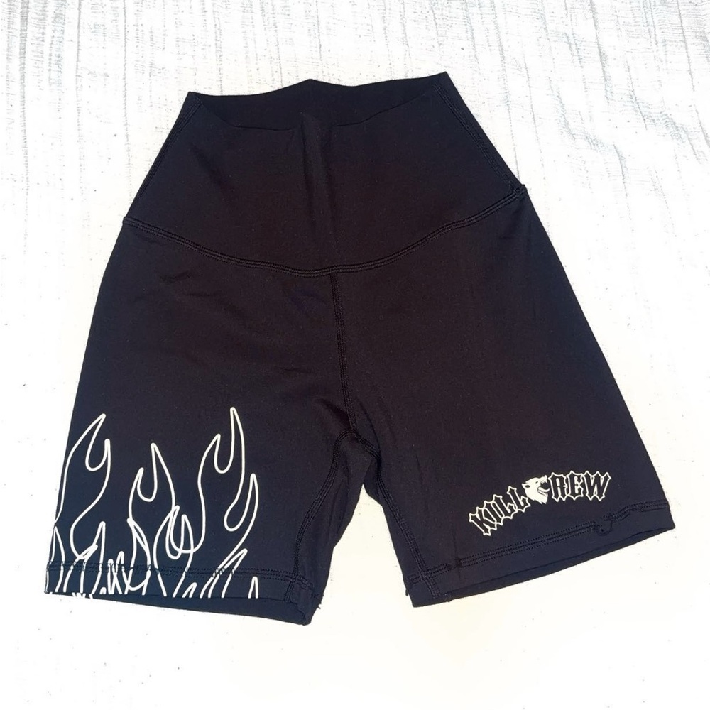 Kill Crew Black High-Waist Biker Shorts NWOT